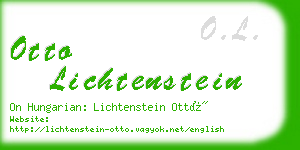 otto lichtenstein business card